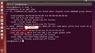 Finding the IP address