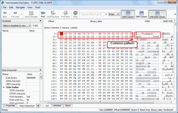 Creazione di un tipo di file noto personalizzato per R-Studio: firma del file nel file 1