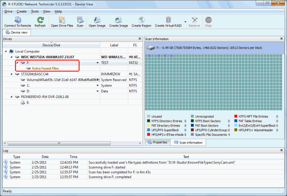 Creazione di un tipo di file noto personalizzato per R-Studio: risultati della scansione