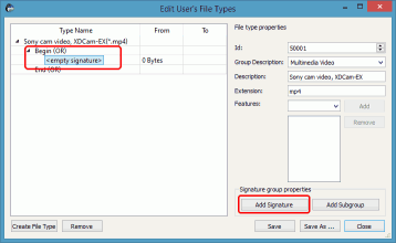 Creazione di un tipo di file noto personalizzato per R-Studio: editor grafico integrato - creazione di una firma per l'inizio del file 