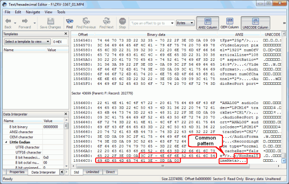 Creating a Custom Known File Type for R-Studio: File signature at the end of File 1