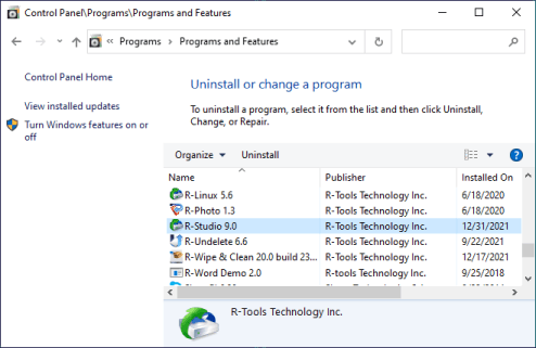 Install program