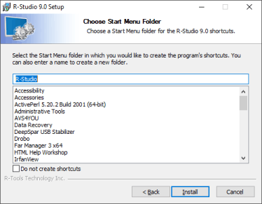 Install folder