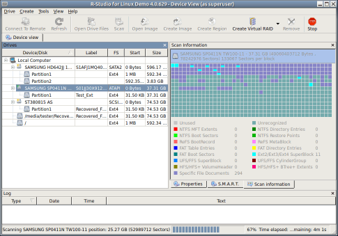 Disk scan in progress