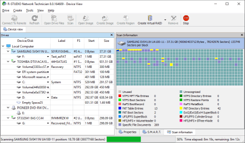 Disk scan in progress