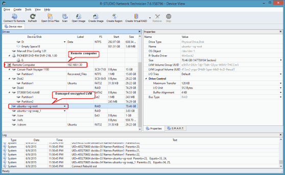 LVM criptografado danificado