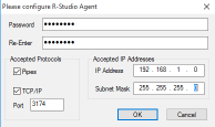 R-Studio Agent Configuratie