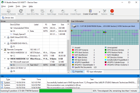 Scansione del disco in R-Studio