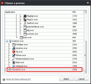  COMODO settings