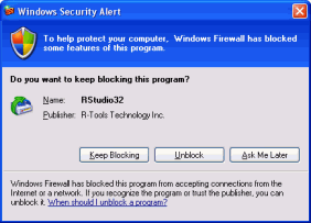  Firewall alert