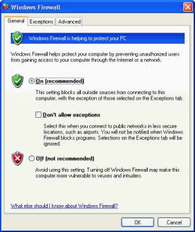  Firewall settings