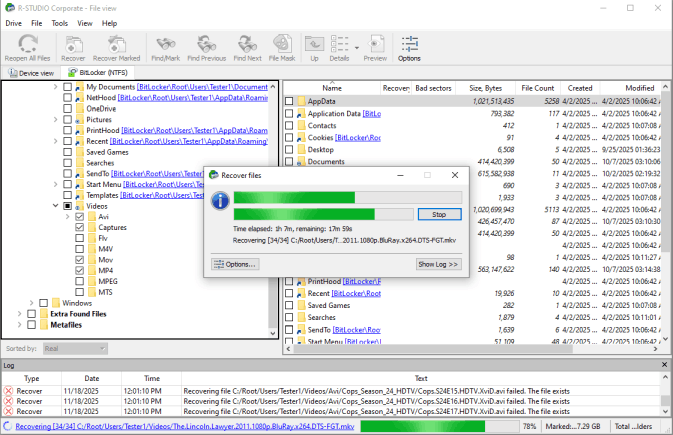 Прогресс восстановления