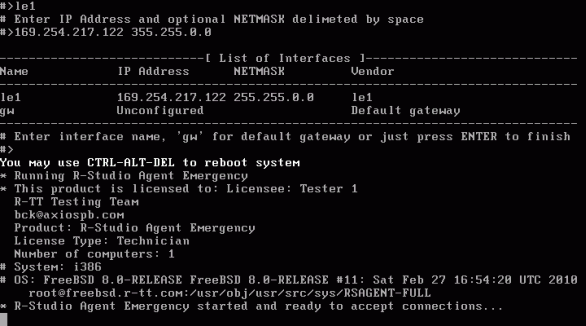 Configuração manual de IP. etapa 3