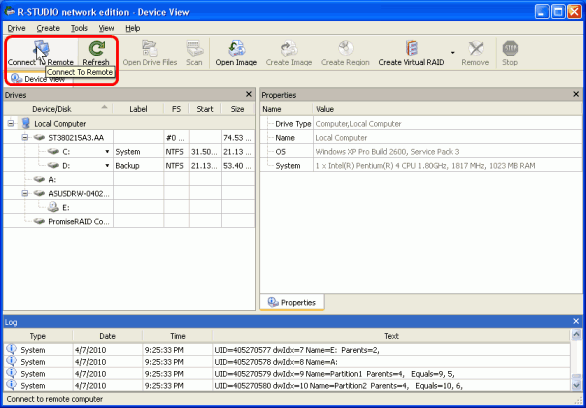 Verbinding maken met een externe computer