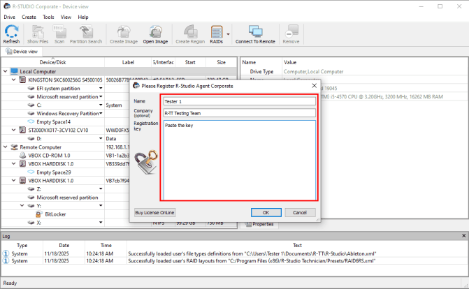 Registration for R-Studio Agent Emergency