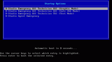 Disque de démarrage R-Studio Emergency
