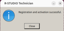 Registration and activation successful