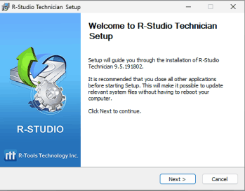 Setup wizard