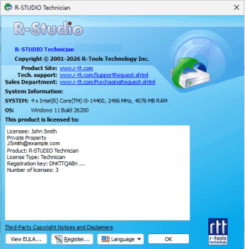 Registration information