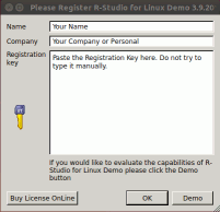 Registration dialog box