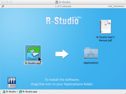 R-Studio for Mac install process