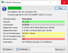 Multi-pass imaging progress