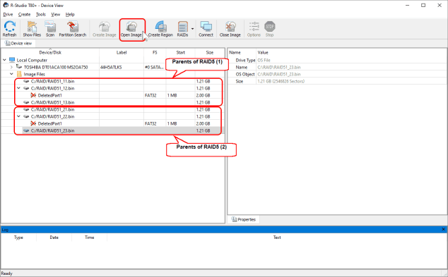 Image files loaded into R-Studio