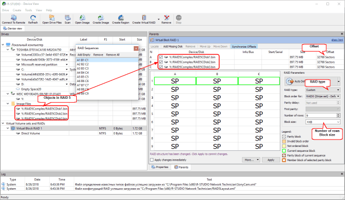 Creating a complex virtual RAID, Step 2