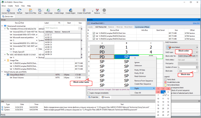 Creating a complex virtual RAID, Step 3