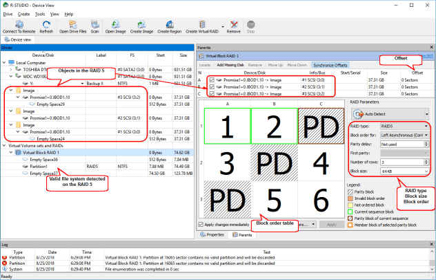 Creating a virtual RAID, Step 2