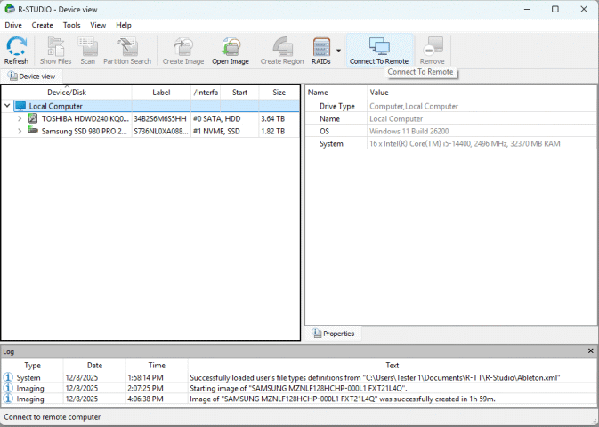Remote computer disconnected