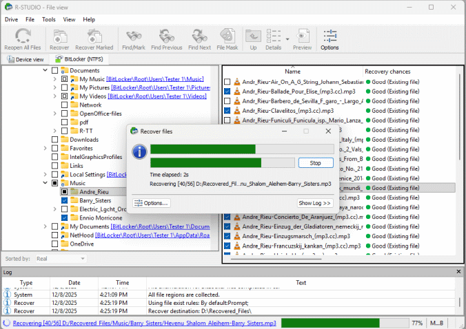 File recovery process
