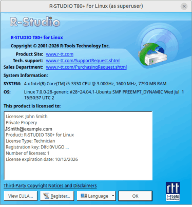 Registration information