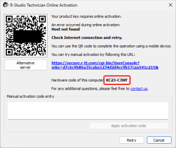 Online activation