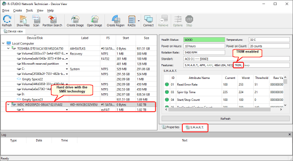 File Recovery Specifics for SSD and Other Supporting the TRIM/UNMAP command