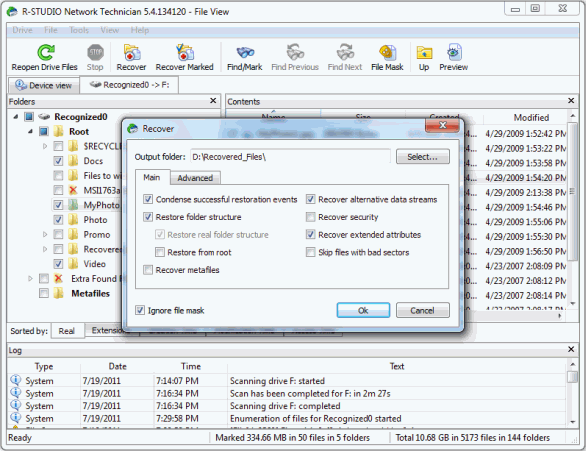 Unformat Disk and RAID Recovery: Disc scan 7