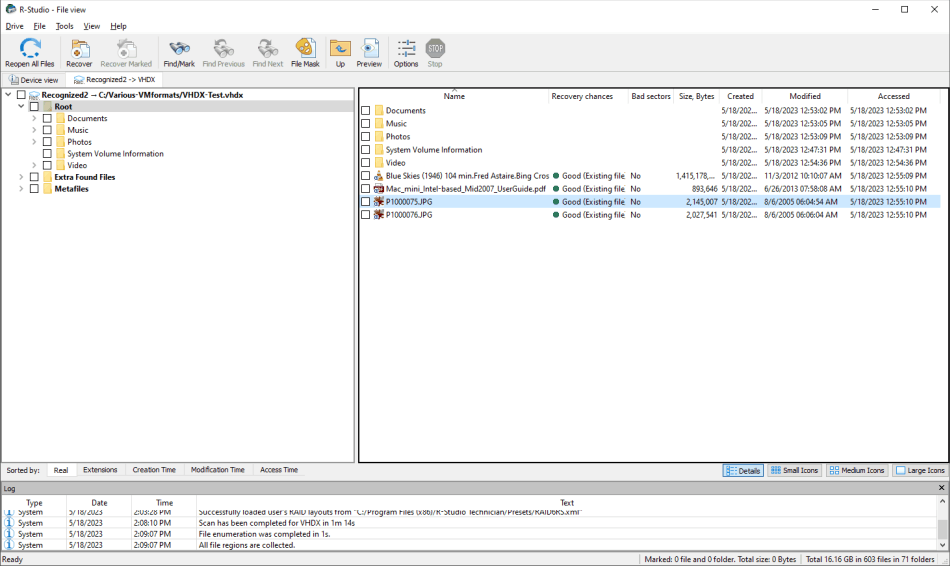 Files on the second partition