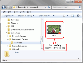 Odzyskiwanie Filmów HD z Kart SD: Odzyskiwanie wideo: Odzyskany klip wideo