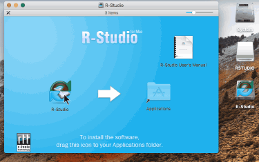 Okno instalacji R-Studio
