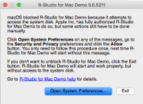 R-Studio warning message