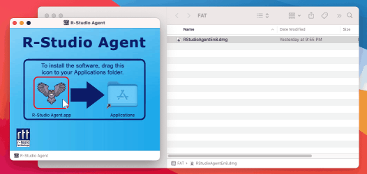 R-Studio Agent für Mac Installationsdatenträger
