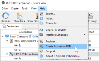 Create Activation USB...