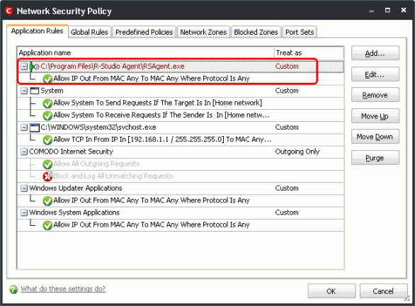 Datenwiederherstellung über das Internet: COMODO-Warnmeldung