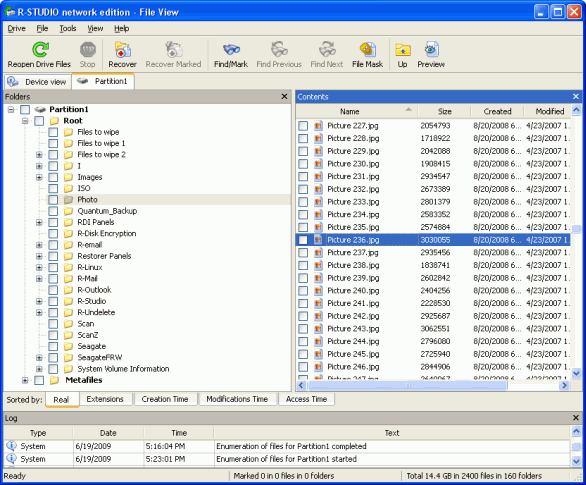 Encontrar los parametros de RAID: Estructura de carpetas/archivos