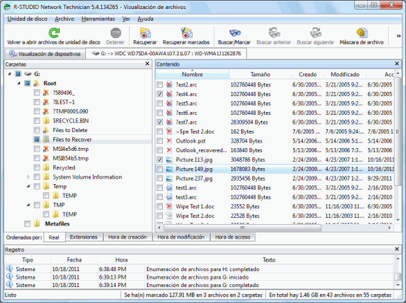 Software para la recuperación de archivos: File Enumeration