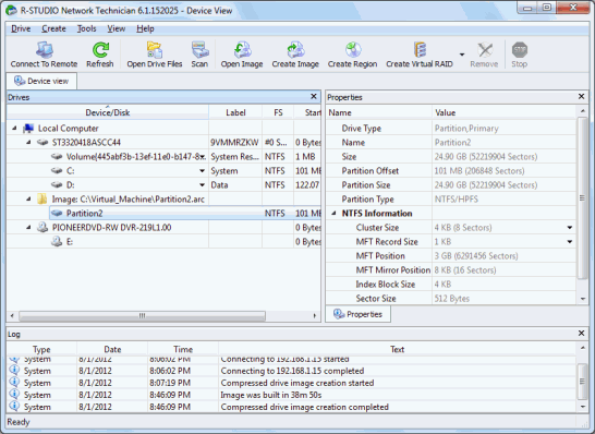 Recuperación de datos de máquinas virtuales: Imagen abierta