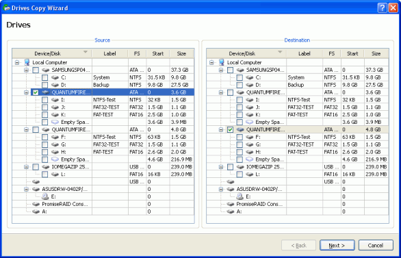 Logiciel de récupération de fichier: Copie d'objet avancée