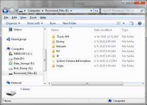 Восстановленные файлы на внешнем NTFS-диске